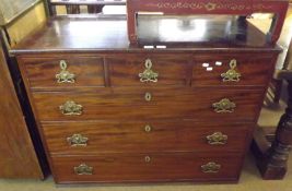 A late 18th/early 19th Century Mahogany Chest, fitted with three drawers over three further full