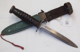 USA Military Issue Fighting Knife Mk3 with initial M8 bayonet scabbard