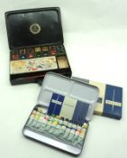 A Vintage Reeves & Sons Artist’s Paint Box, (in used condition); together with a further modern