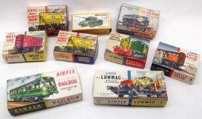 Airfix Model Kits to include nine of Railway interest; plus a further Junkers Aeroplane JU88 (10)