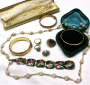 A Mixed Lot of various Costume Jewellery including Bangles, Necklace, Bracelet, Simulated Pearl