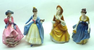A group of four Royal Doulton Figurines: “Melanie”, HN2271; “Leading Lady”; HN2269; “Top O’ The