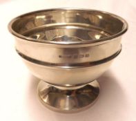 An Edward VIII Round Pedestal Sugar Bowl, of typical form, raised on a round spreading base,