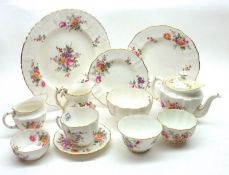 A Royal Crown Derby, Derby Posies, Tea Service, comprising Teapot, Cream Jug, five Tea Cups, eight