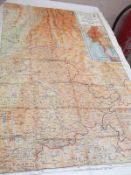 WWII period Silk “Escape” Map, 44A/B, Sheet A India (part of), Burma (North West), Sheet B Burma (