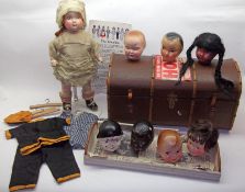 Berwick Doll Company USA, The Manikin Famlee Doll Set, comprising of a 16” composition doll with