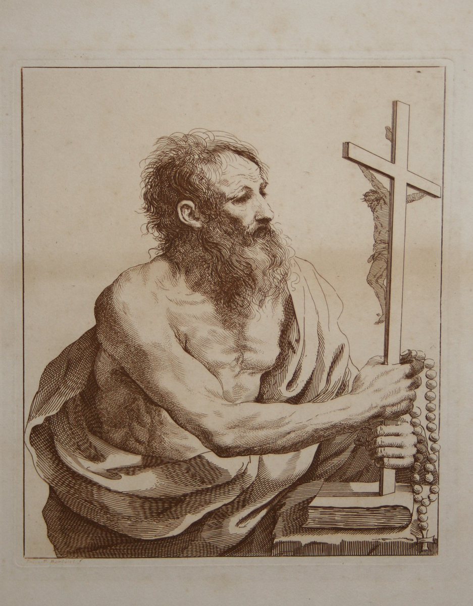 AFTER F BARTOLOZZI, PROOF COPY ENGRAVING, CIRCA 1791, “St Paul”, 11” x 8”; together with one