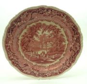 A large Masons Ironstone Plate, Vista pattern, 14 ½” diameter