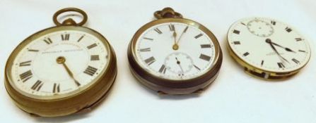 A Mixed Lot including a last quarter of the 19th Century Brass Cased “Railway Timekeeper” Pocket