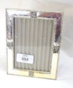 An Electroplated Mounted Photograph Frame, 6” x 4 ½”