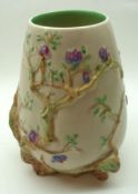 A Clarice Cliff Newport Pottery Apple Blossom decorated Tapering Vase, decorated with sprays of