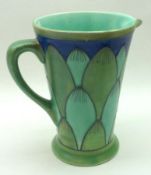 A Crown Ducal Charlotte Rhead Tapering Lemonade Jug, decorated with stylised foliage design in
