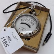 A Vintage Volt Meter in chromium case