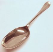 An early 18th Century Tablespoon in Hanoverian Rattail pattern, 8” long, date letter only – probably