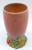 A Clarice Cliff “My Garden” Vase, of tapering circular form with puce and grey Delicia type streaked