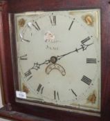 An early 19th Century Oak Longcase Clock, square painted dial with Roman chapter ring and