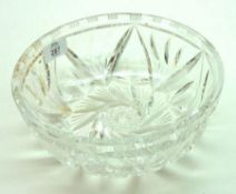 A 20th Century Heavy Cut Glass Bowl, 8” diameter