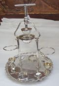 A late 19th Century Electroplated Cocktail Stand (only partly fitted), 14” tall, by Mappin & Webb