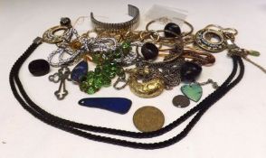 A tub of assorted Costume Jewellery, including Necklaces, Pendant, Bangle, Chains etc