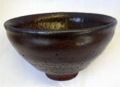 A Chinese Song Dynasty Circular Bowl (for tea ceremony), (rim with old gold repair), 4 ¼” diameter