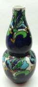A Wood & Sons Persian pattern Double Gourd Vase by Charlotte Rhead (unsigned), decorated with floral