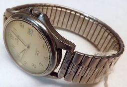 A Gents circa 1980s Junghans Quartz WR50 stainless steel cased Wristwatch with black Arabic