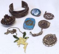 A Mixed Lot of Ethnic etc Jewellery including Bangles, Brooches and Pendants