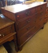 An early 19th Century Mahogany Chest of two short and three full length drawers, with brass swan-