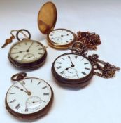 A Mixed Lot comprising: a Waltham Gold Plated Hunter Pocket Watch, with button wind, on gold