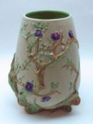 A Clarice Cliff Newport Pottery Apple Blossom decorated Tapering Vase, decorated with sprays of