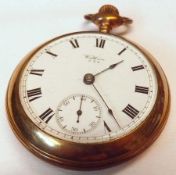 A 1st quarter of the 20th Century American Gold Plated Pocket Watch, 17 jewelled movement, No