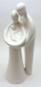 A Royal Doulton White Glazed Group “Family” HN2720, 12 ½” high