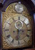 A Mahogany Longcase Clock (associated, constructed from period timbers), the arched brass dial