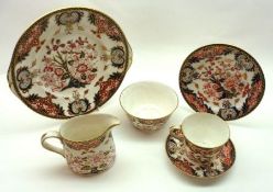 A 20th Century Royal Crown Derby Tea Set, comprising six Cups, six Saucers, Cream Jug, Sugar