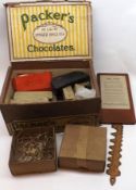 A Box containing a mixed lot including Optician’s Test Card, Lens Measurer, Vintage Spectacles,