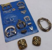 A collection of various Vintage French Buckles