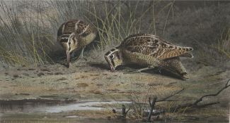 AFTER ARCHIBALD THORBURN HUNGRY WOODCOCK AND A LABOUR OF LOVE pair of coloured photogravures,