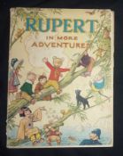 RUPERT IN MORE ADVENTURES, [1944], Annual, price unclipped, 4to, orig pict wraps, inner joint split,