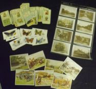 A Box: Assorted Cigarette Card Sets including: John Player: COUNTRY SPORTS, large size 1930; Ogdens:
