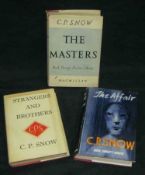 C P SNOW (3 ttls): STRANGERS AND BROTHERS, 1948, new edn, orig cl, d/w; THE MASTERS, 1951, 1st