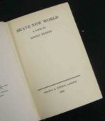 ALDOUS HUXLEY: BRAVE NEW WORLD, 1932, 1st edn, orig cl, worn and soiled