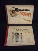 FLORENCE K AND BERTHA UPTON (2 ttls): THE GOLLIWOGG IN WAR, 1903, new edn, lacks ffep, obl, 4to,