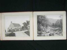 A late Victorian Photograph Album PHOTO VIEWS OF NORTH WALES containing 14 monochrome photographs,