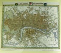 S LEWIS (pub): A PLAN OF LONDON AND ITS ENVIRONS, engrd hand col’d Plan, circa 1847, approx. 14 ½” x