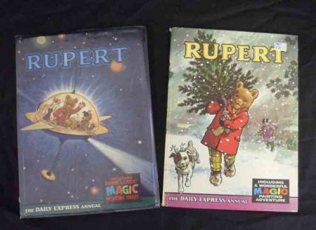 RUPERT, 1965-69 Annuals + duplicate of 1967 Annual, prices unclipped ex 1968 Annual, 4to orig pict