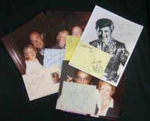 A Folder: Circa 19 assorted autographs and autographed Photographs of Actors and Actresses, mainly