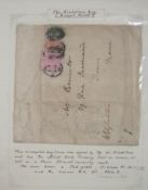 GB 1882 Packet signed by William Gladstone and bearing a treasury seal on reverse, franked with