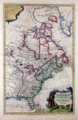 SAMUEL DUNN: A MAP OF THE BRITISH EMPIRE IN NORTH AMERICA …..,engr’d hand col’d Map, 1776, approx.