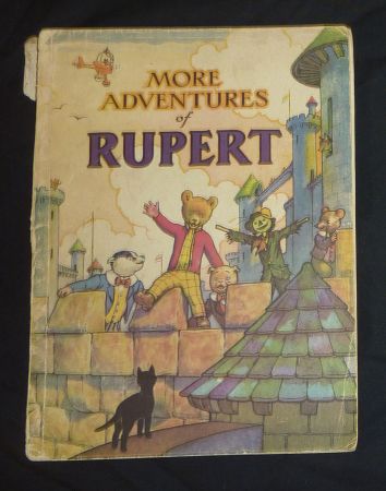 MORE ADVENTURES OF RUPERT, [1942], Annual, price clipped, 4to, orig pict wraps, very worn, wraps