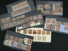 GB Collection 70+ QV Penny Red on and off piece, mainly selected for postmarks which include